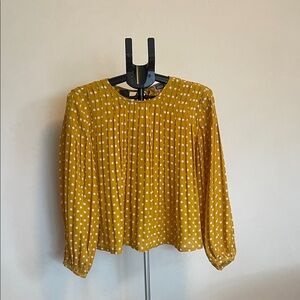 Yellow Polka Dot Women's Top from Anthropologie